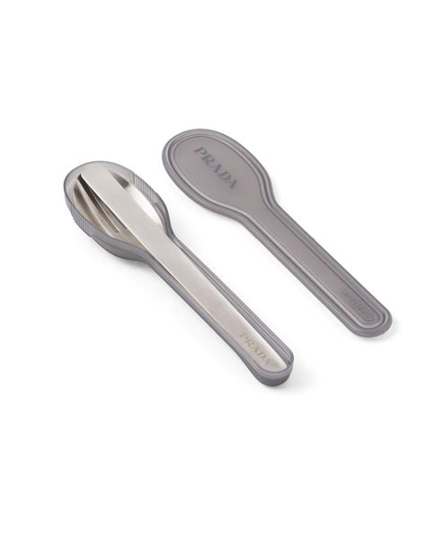 prada cutlery set|Prada stainless steel cutlery.